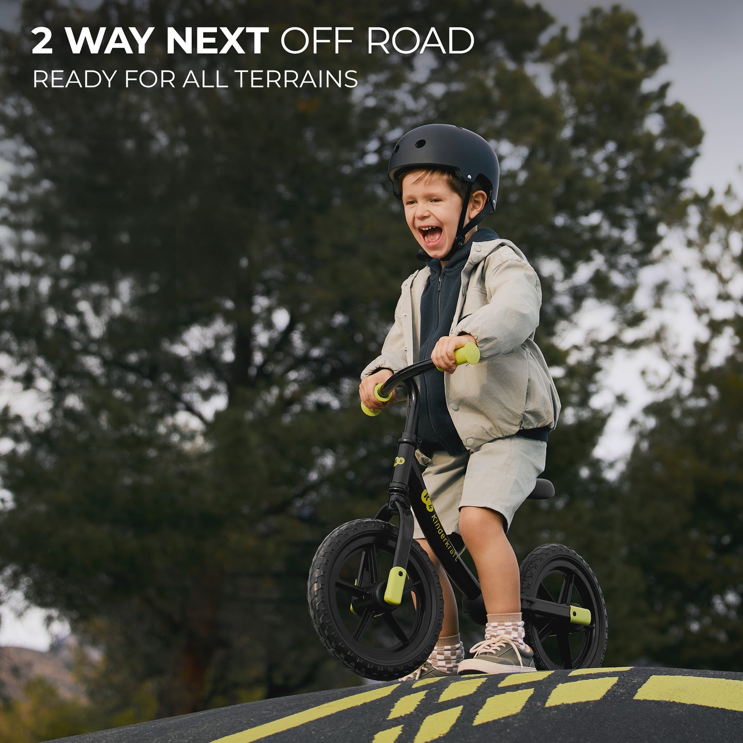 Kinderkraft колело за баланс 2WAY NEXT OFFROAD BLACK