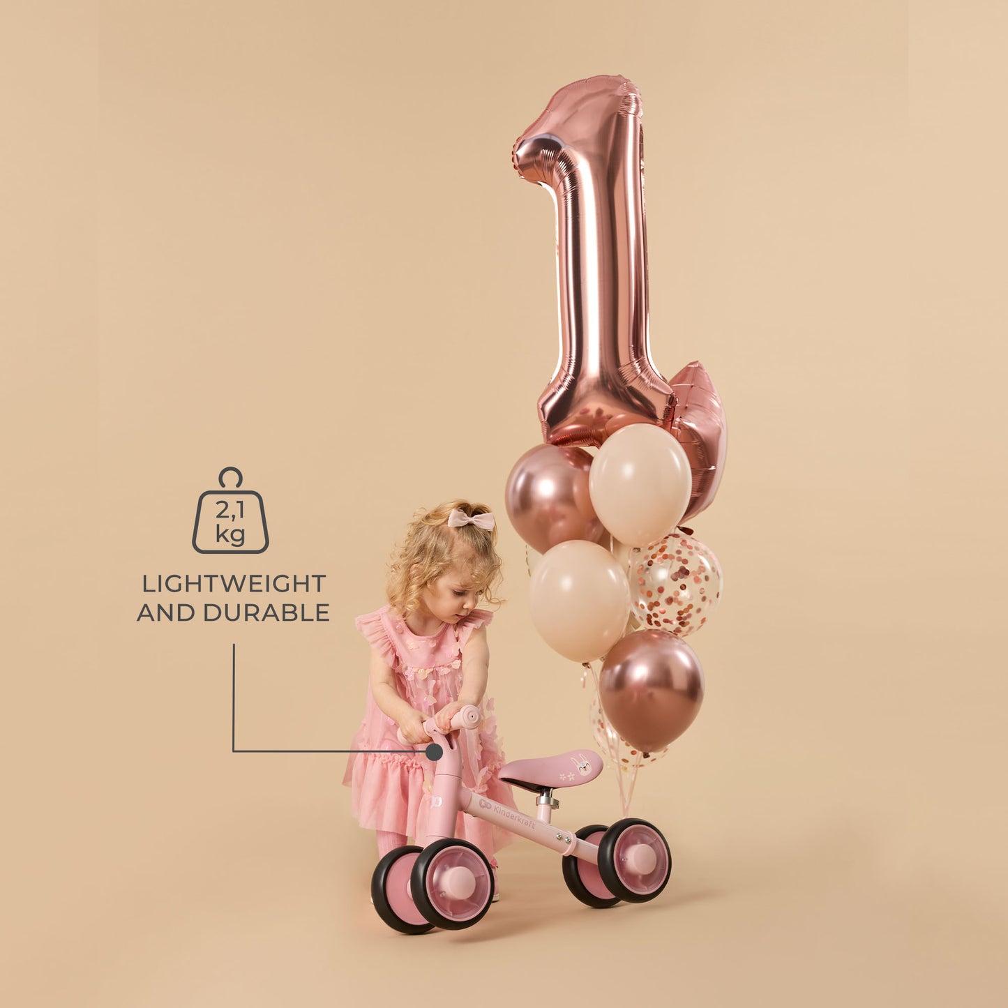 Kinderkraft CUTIE FLASH колело за баланс GREEN