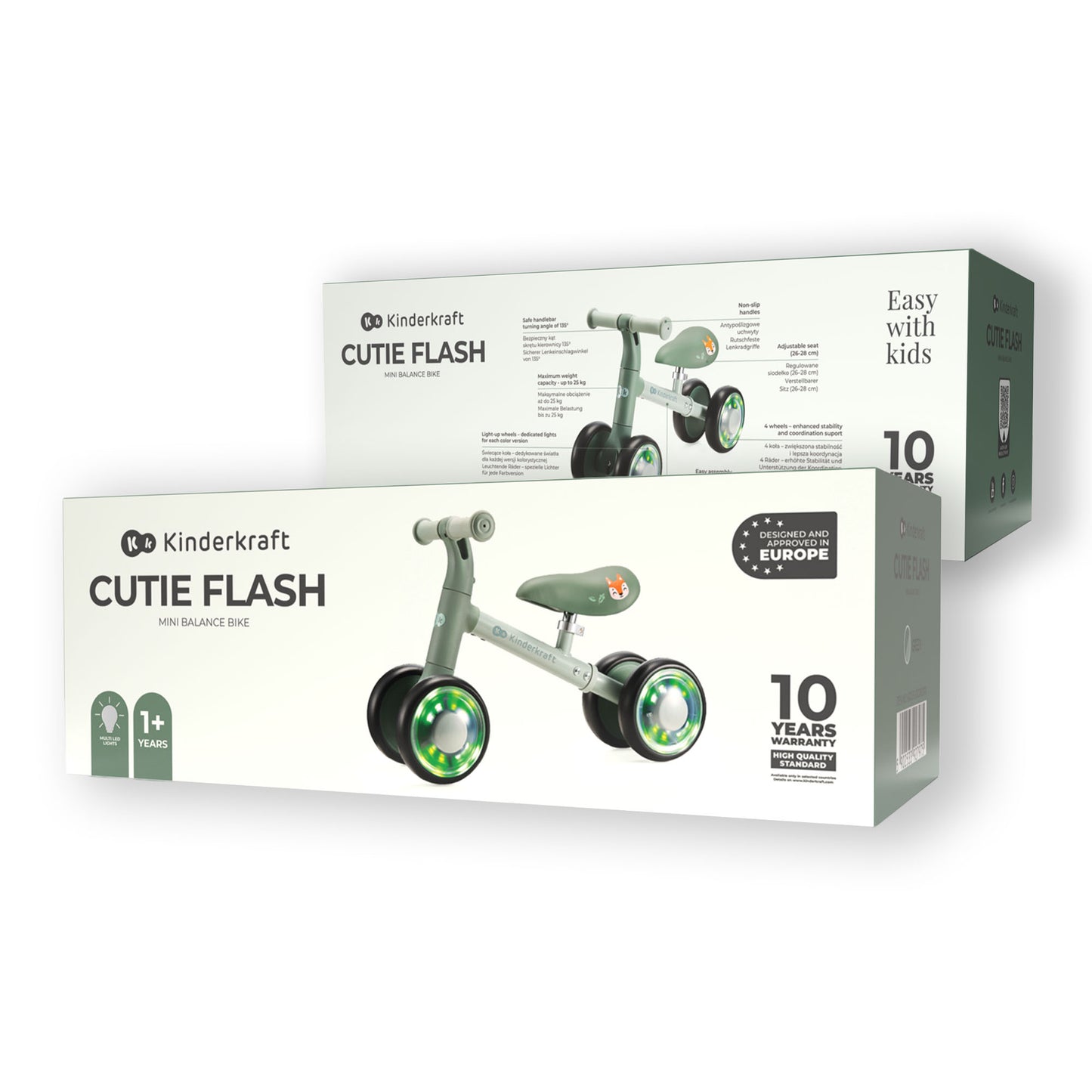 Kinderkraft CUTIE FLASH колело за баланс GREEN