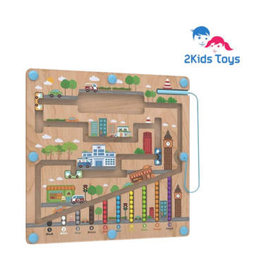 Дървена магнитна игра City с цветни топчета 2Kids Toys – снимка 5