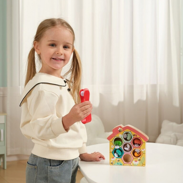 Дървена Монтесори игра кошер с пчелички и пинсети 2Kids Toys