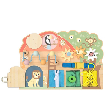 Дървена занимателна дъска бизи борд Animal House 2Kids Toys