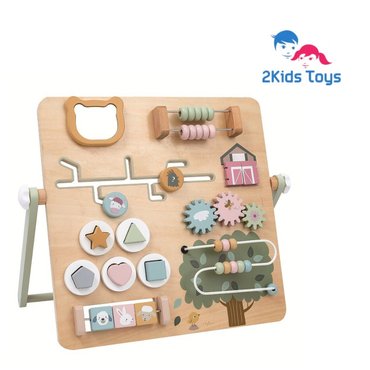 Дървена занимателна дъска Ферма със зъбни колела 2Kids Toys – снимка 4