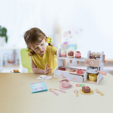 Дървена сладкарница и кафене 2 в 1 2Kids Toys