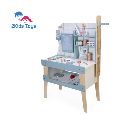 Дървен лекарски кабинет с маса и медицински аксесоари 2Kids Toys – снимка 5