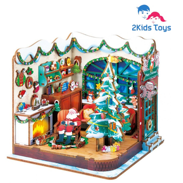 Дървена 3D миниатюра Работилницата на Дядо Коледа 2Kids Toys