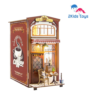 Сглобяем book nook модел Кафене с LED осветление 2Kids Toys