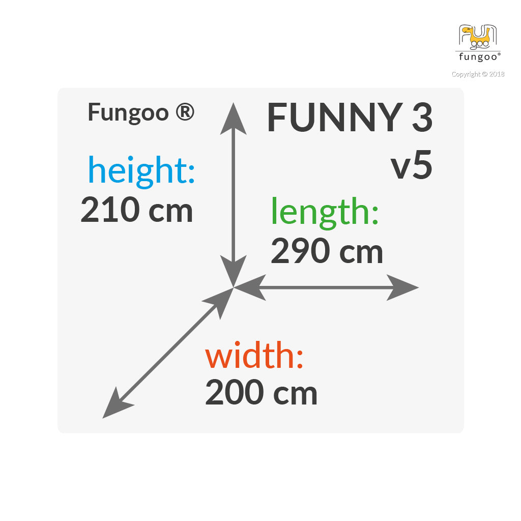 Fungoo 03245 FUNNY3 детска площадка с пясъчник и 1 люлка