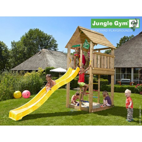 Jungle Gym Cabin дървена детска площадка с пързалка