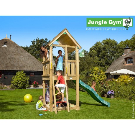 Jungle Gym Club дървена детска площадка с пързалка