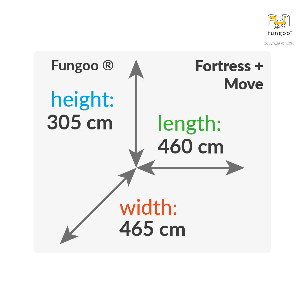 Fungoo 03520 Fortress+Move детска площадка с пързалка и 2 люлки