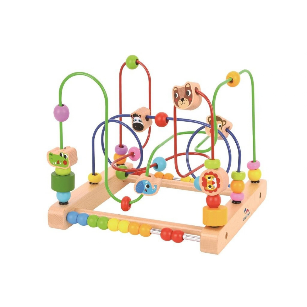 Дървен лабиринт с мъниста и диви животни 2Kids Toys – снимка 2