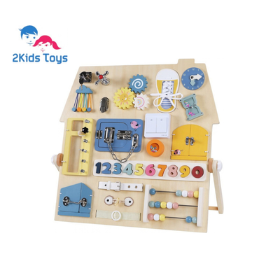Дървена сензорна дъска Монтесори Little House 2Kids Toys
