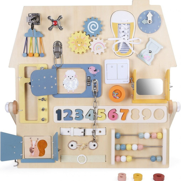 Дървена сензорна дъска Монтесори Little House 2Kids Toys – снимка 2