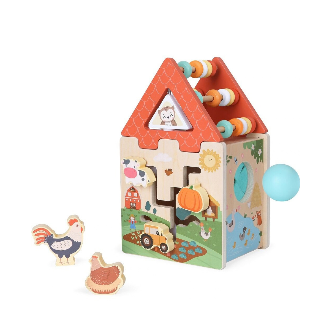 Дървен Монтесори куб Ферма с животни 2Kids Toys – снимка 4