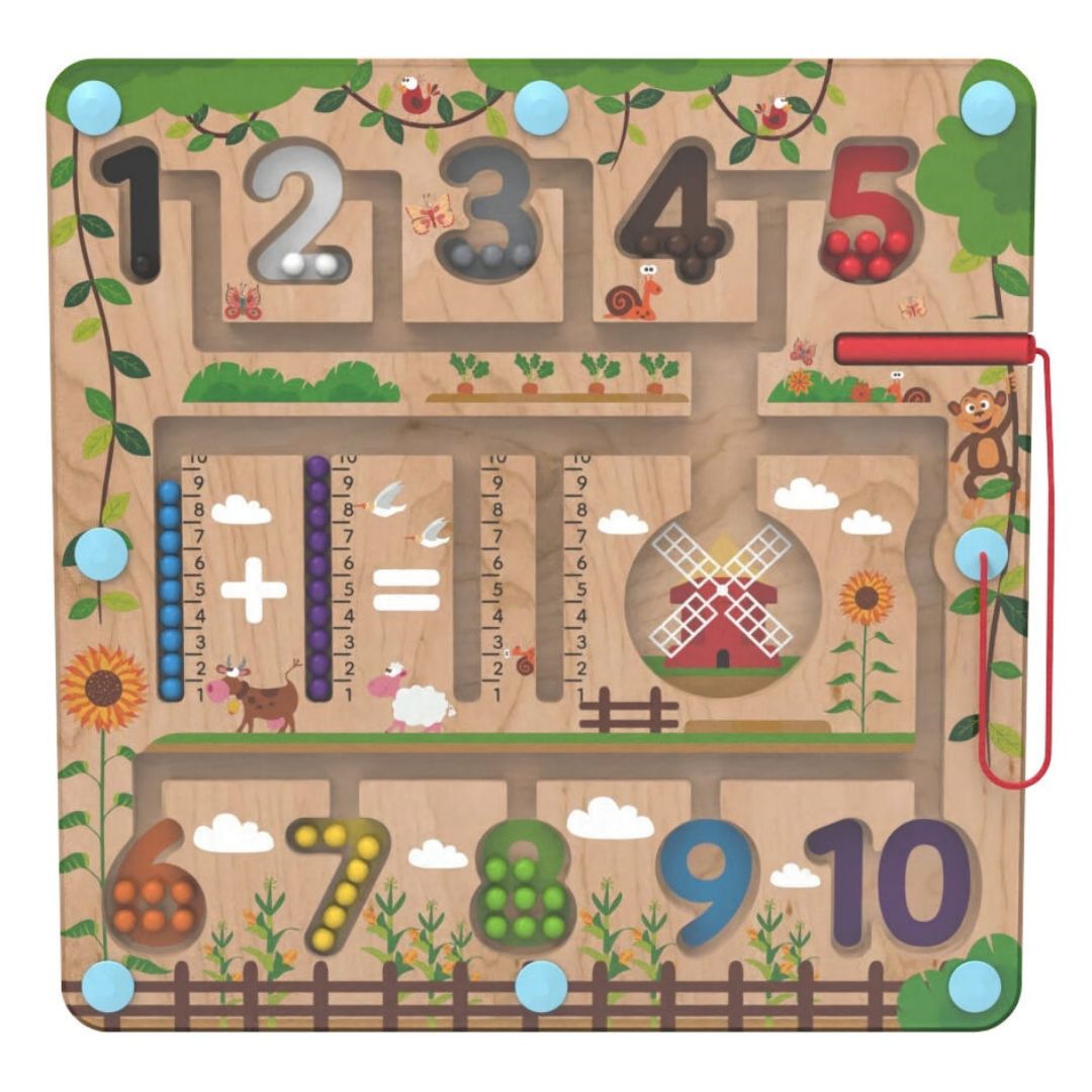 Дървена магнитна игра с цветни топчета и писалка 2Kids Toys – снимка 6