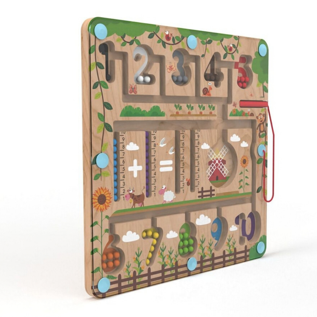 Дървена магнитна игра с цветни топчета и писалка 2Kids Toys – снимка 4