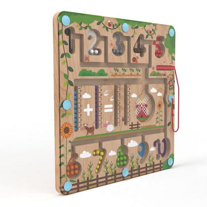 Дървена магнитна игра с цветни топчета и писалка 2Kids Toys – снимка 4
