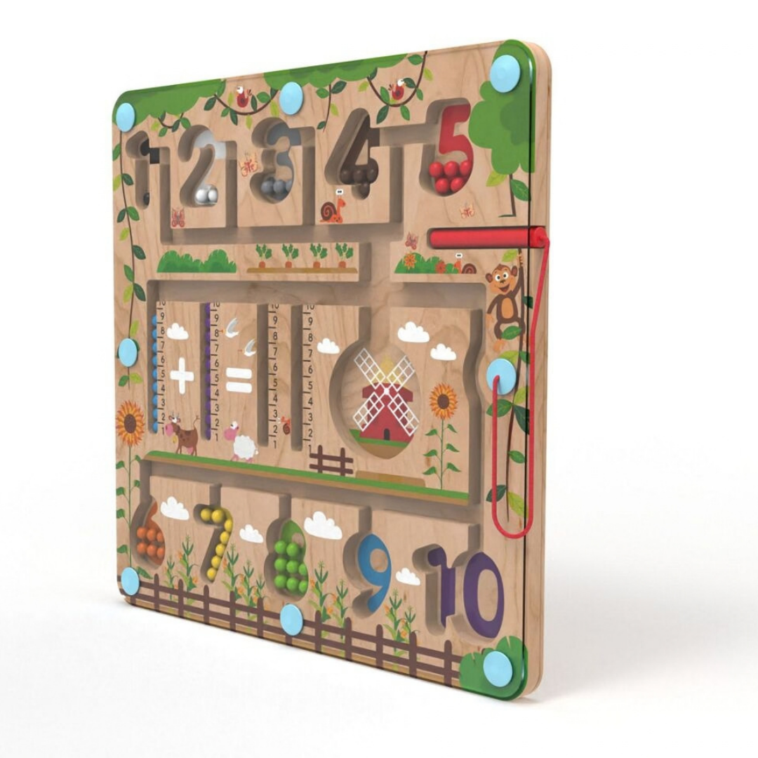 Дървена магнитна игра с цветни топчета и писалка 2Kids Toys – снимка 3