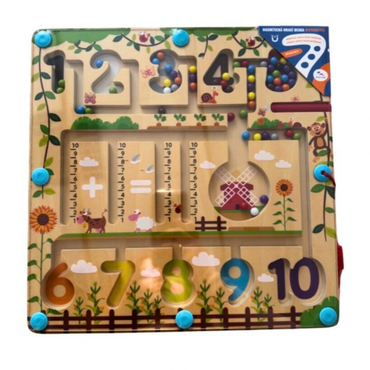 Дървена магнитна игра с цветни топчета и писалка 2Kids Toys – снимка 2