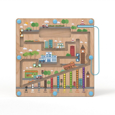 Дървена магнитна игра City с цветни топчета 2Kids Toys – снимка 2