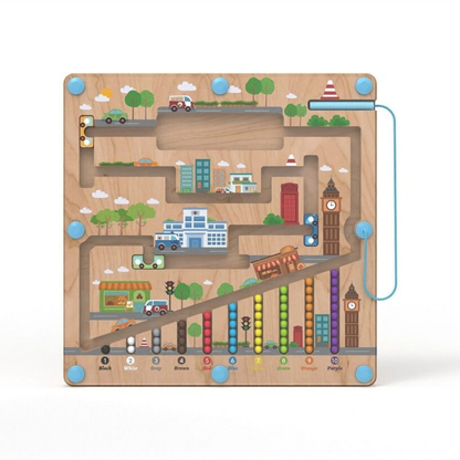 Дървена магнитна игра City с цветни топчета 2Kids Toys – снимка 2