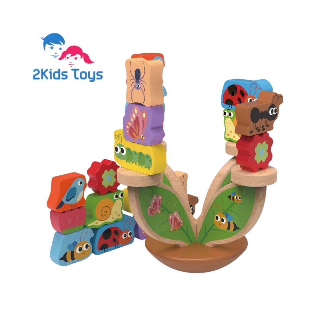 Дървена игра за баланс Полянка с фигури 2Kids Toys – снимка 3