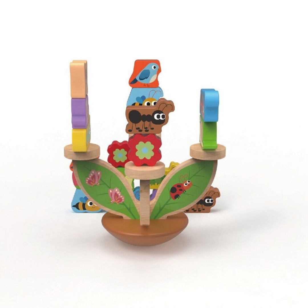 Дървена игра за баланс Полянка с фигури 2Kids Toys