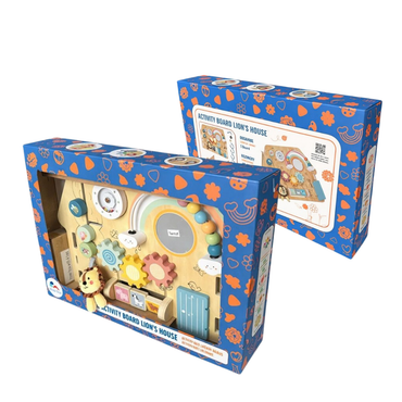 Дървен сензорен бизи борд къща с лъв 2Kids Toys – снимка 2