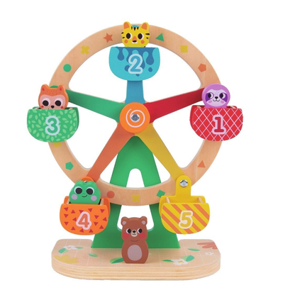 Цветна дървена въртележка с животни 2Kids Toys – снимка 3