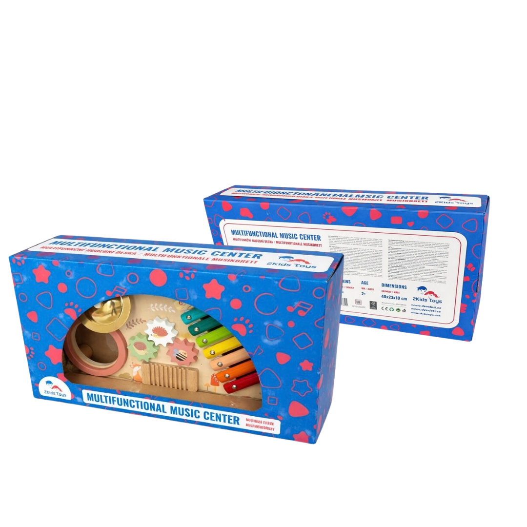 Дървена музикална дъска с барабан и ксилофон 2Kids Toys