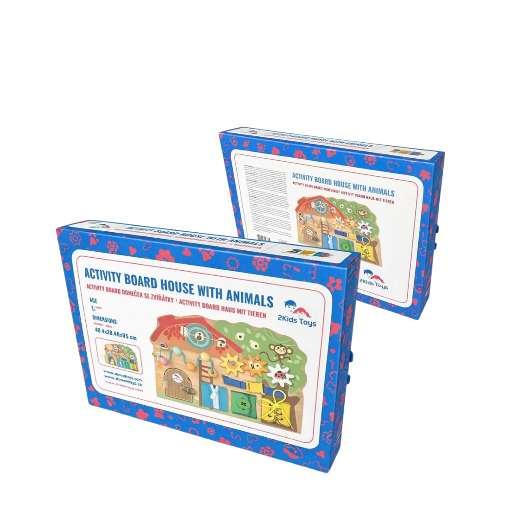 Дървена занимателна дъска бизи борд Animal House 2Kids Toys – снимка 2