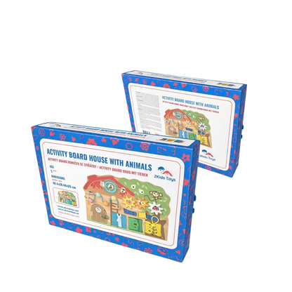 Дървена занимателна дъска бизи борд Animal House 2Kids Toys – снимка 2