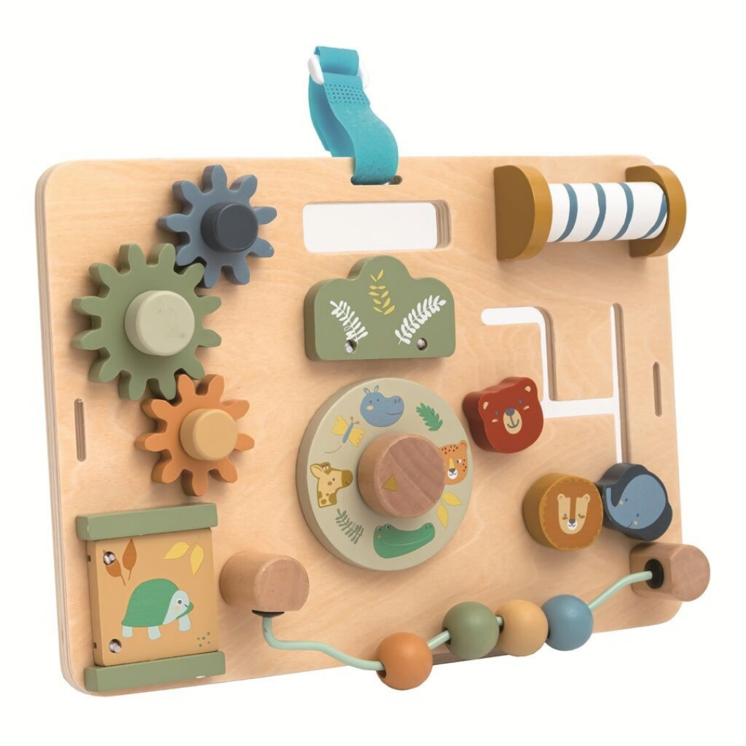 Дървена занимателна дъска бизи борд Safari 2Kids Toys