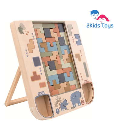 Дървена настолна игра Пентомино с карти-шаблони 2Kids Toys