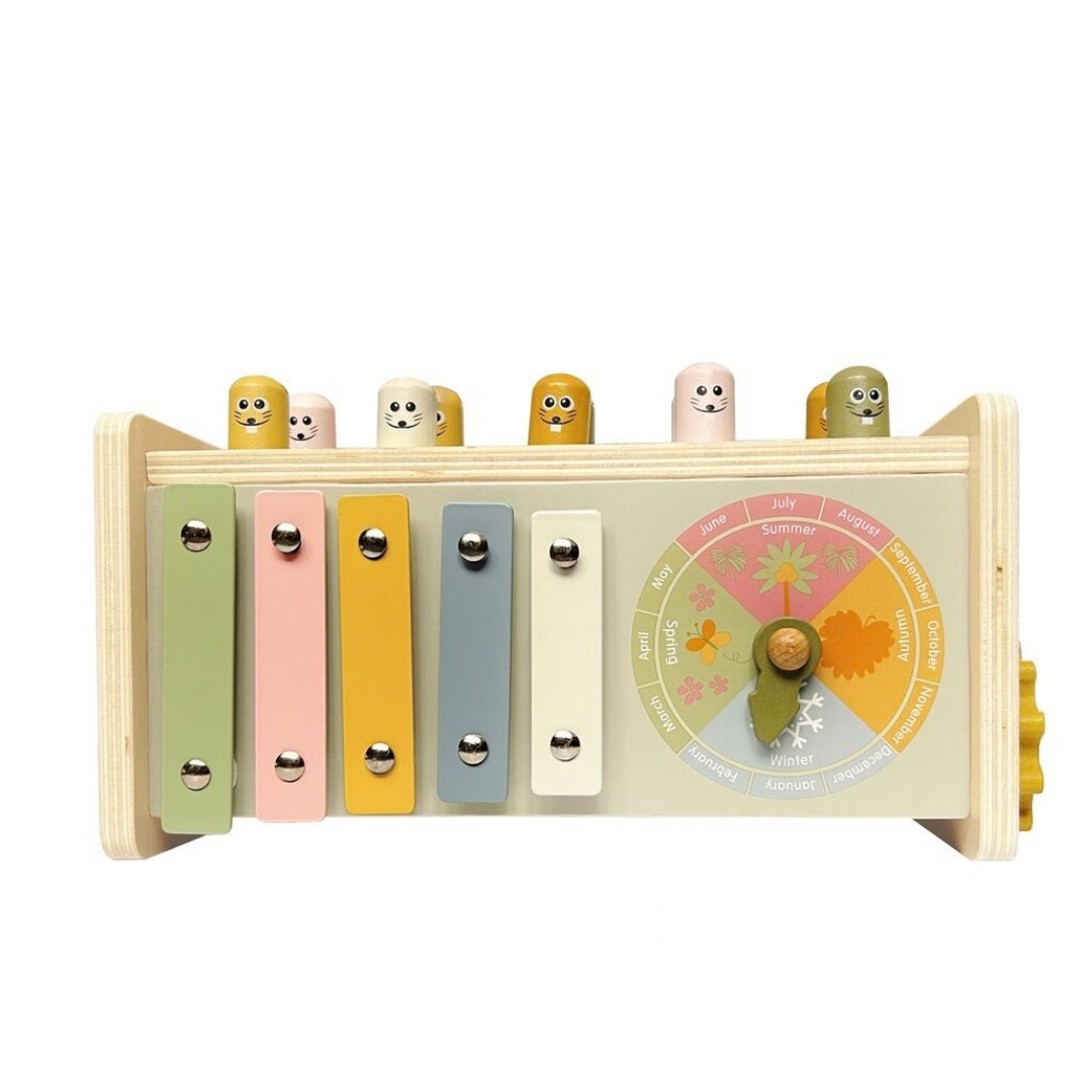 Дървена играчка Ферма с ксилофон и чукче 2Kids Toys – снимка 6