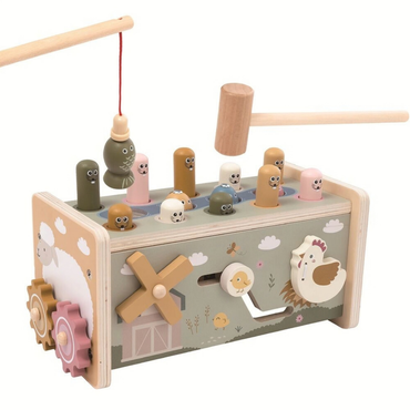 Дървена играчка Ферма с ксилофон и чукче 2Kids Toys – снимка 2