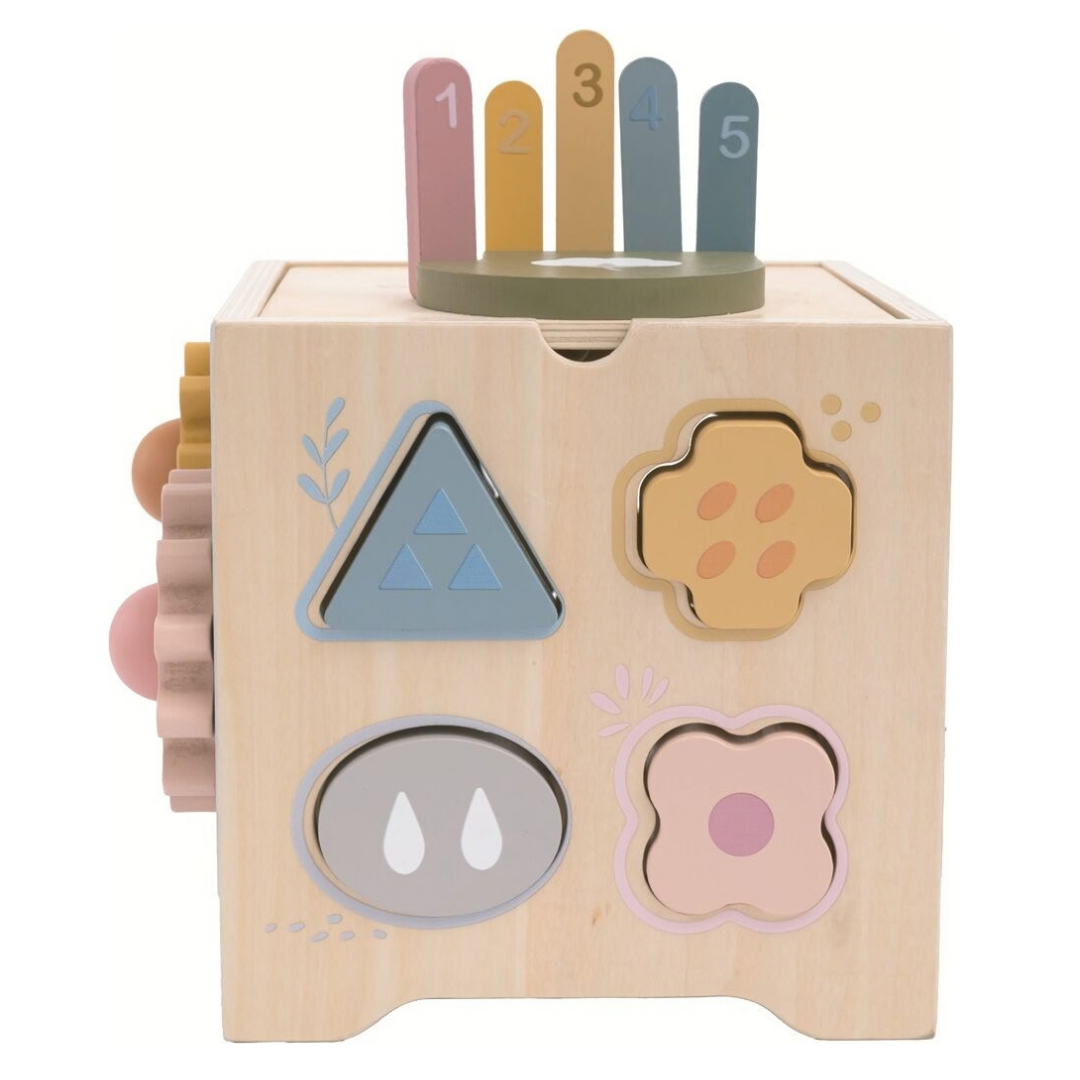 Дървен занимателен куб с фермерски животни 2Kids Toys – снимка 3