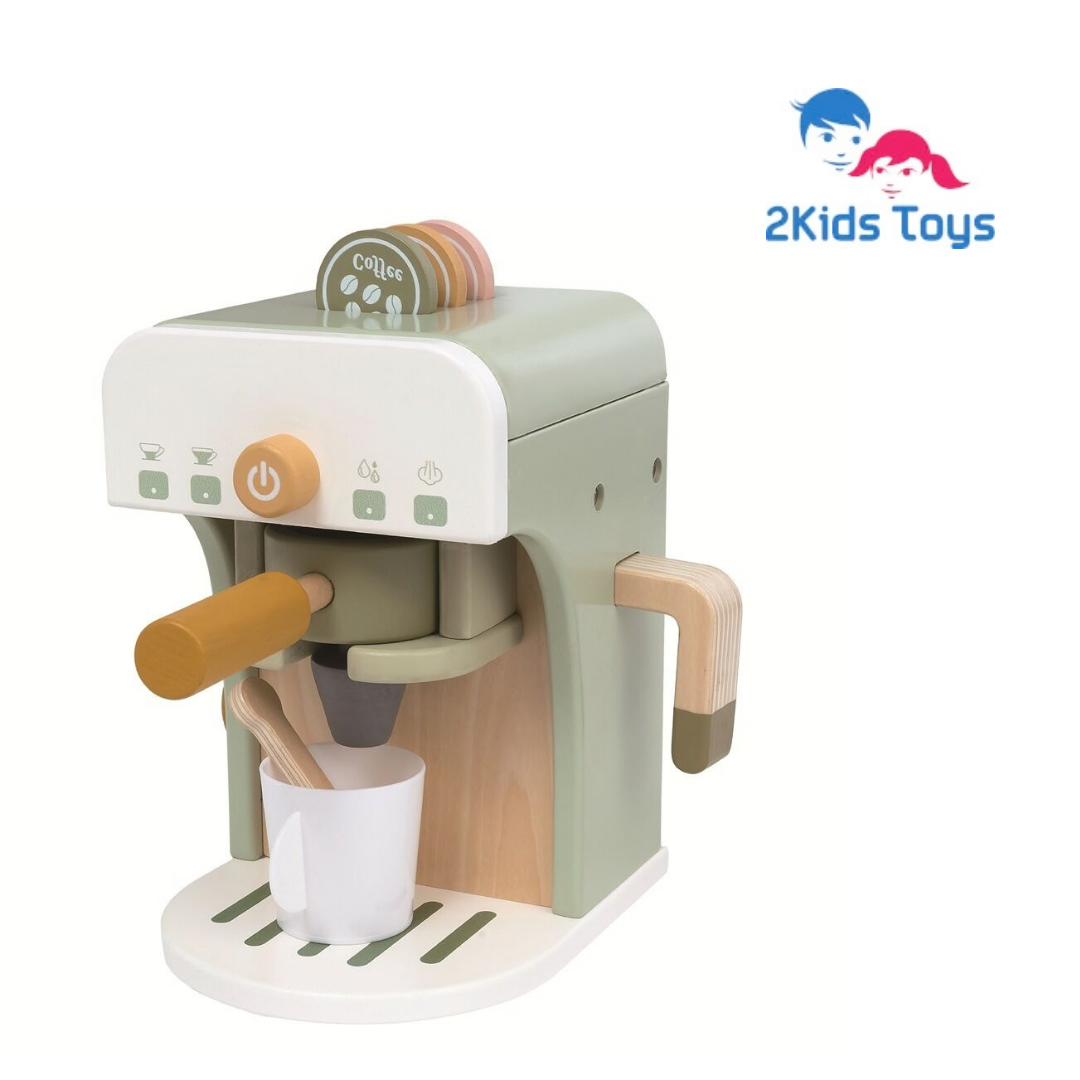 Дървена играчка кафемашина с капсули и чашка 2Kids Toys – снимка 3