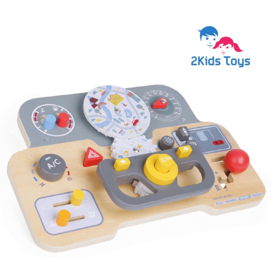 Дървено автомобилно табло с волан 2Kids Toys