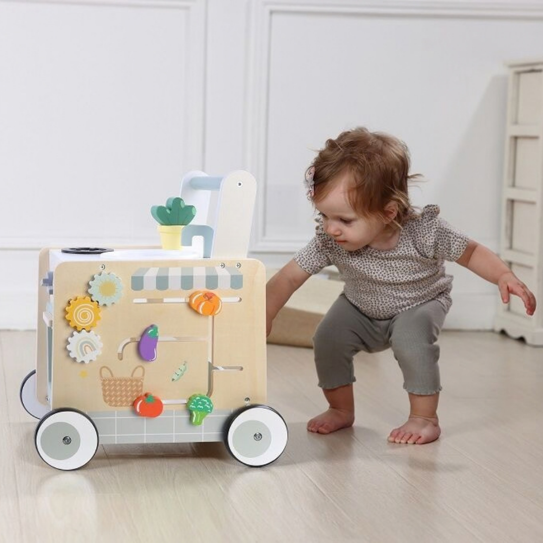 Дървена проходилка Монтесори с кухня 2Kids Toys – снимка 5