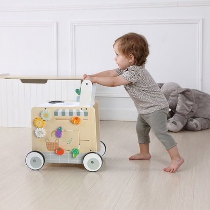 Дървена проходилка Монтесори с кухня 2Kids Toys – снимка 4