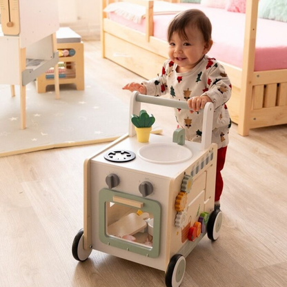Дървена проходилка Монтесори с кухня 2Kids Toys
