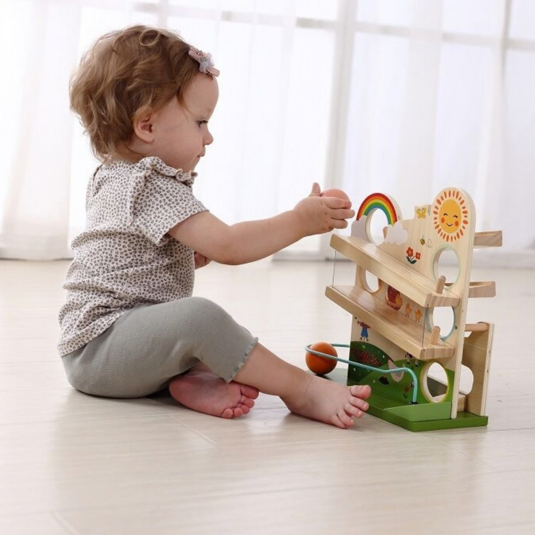 Дървена писта за топчета Щастлива ферма 2Kids Toys – снимка 3