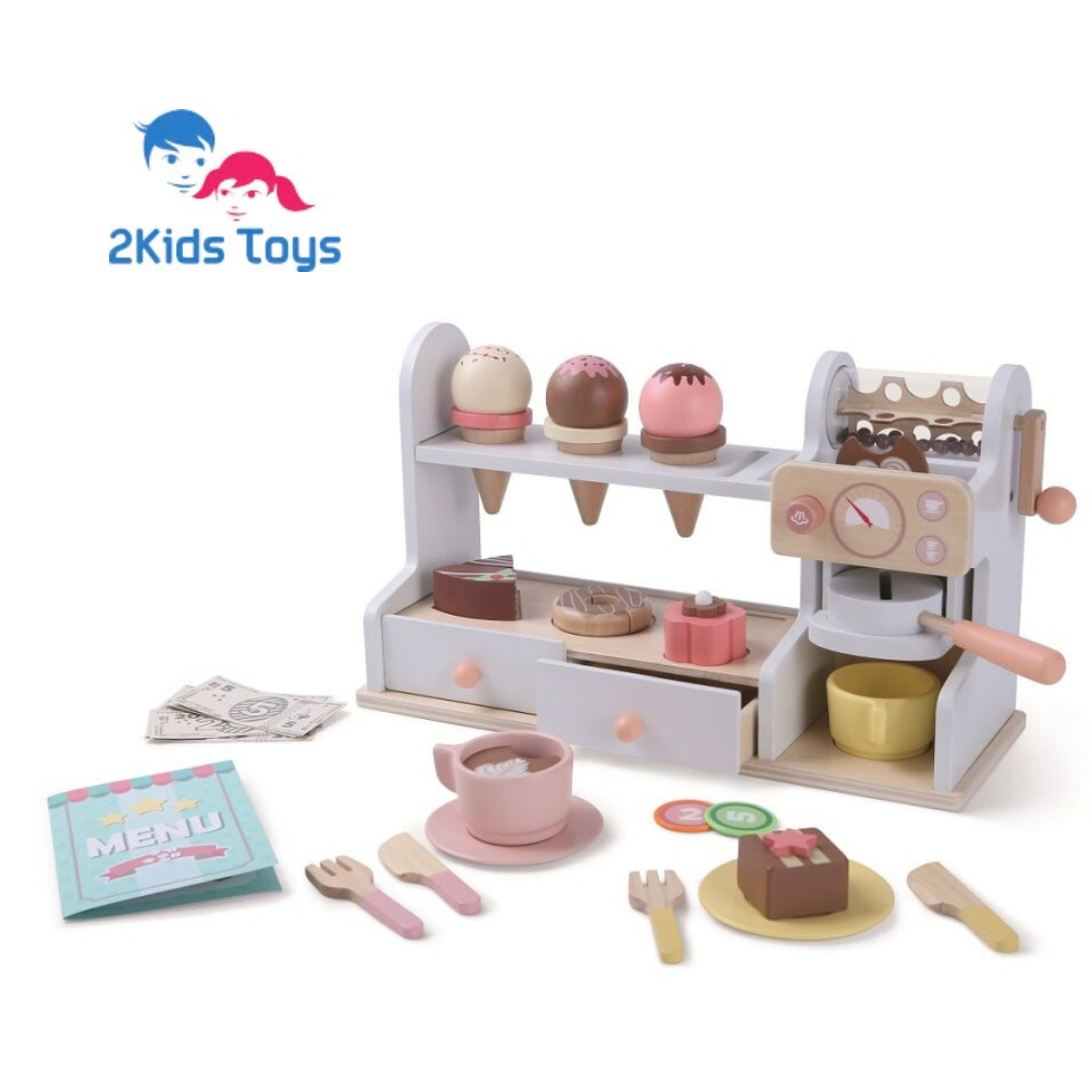 Дървена сладкарница и кафене 2 в 1 2Kids Toys – снимка 6