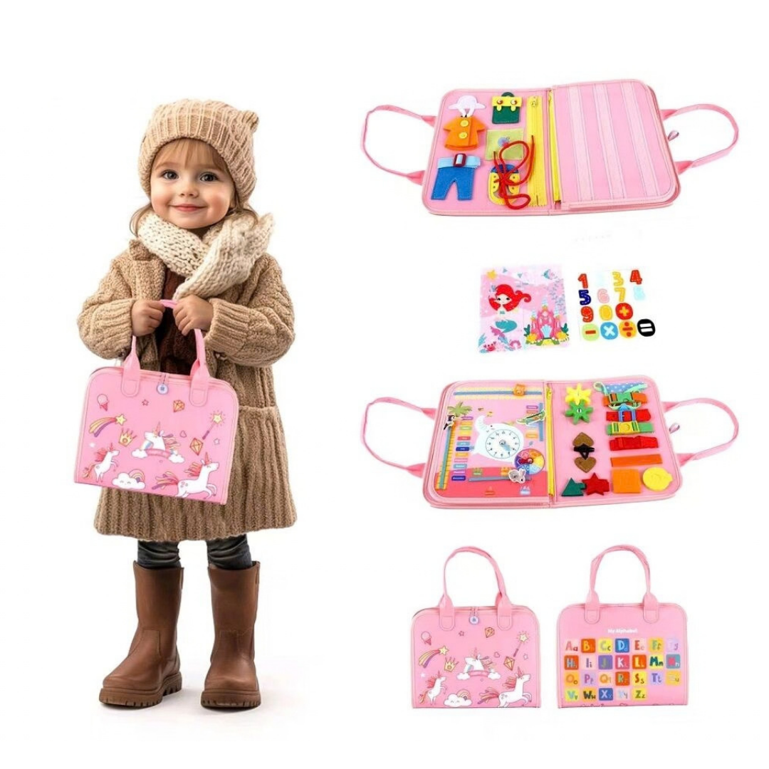 Сензорна текстилна тиха книжка с еднорог 2Kids Toys