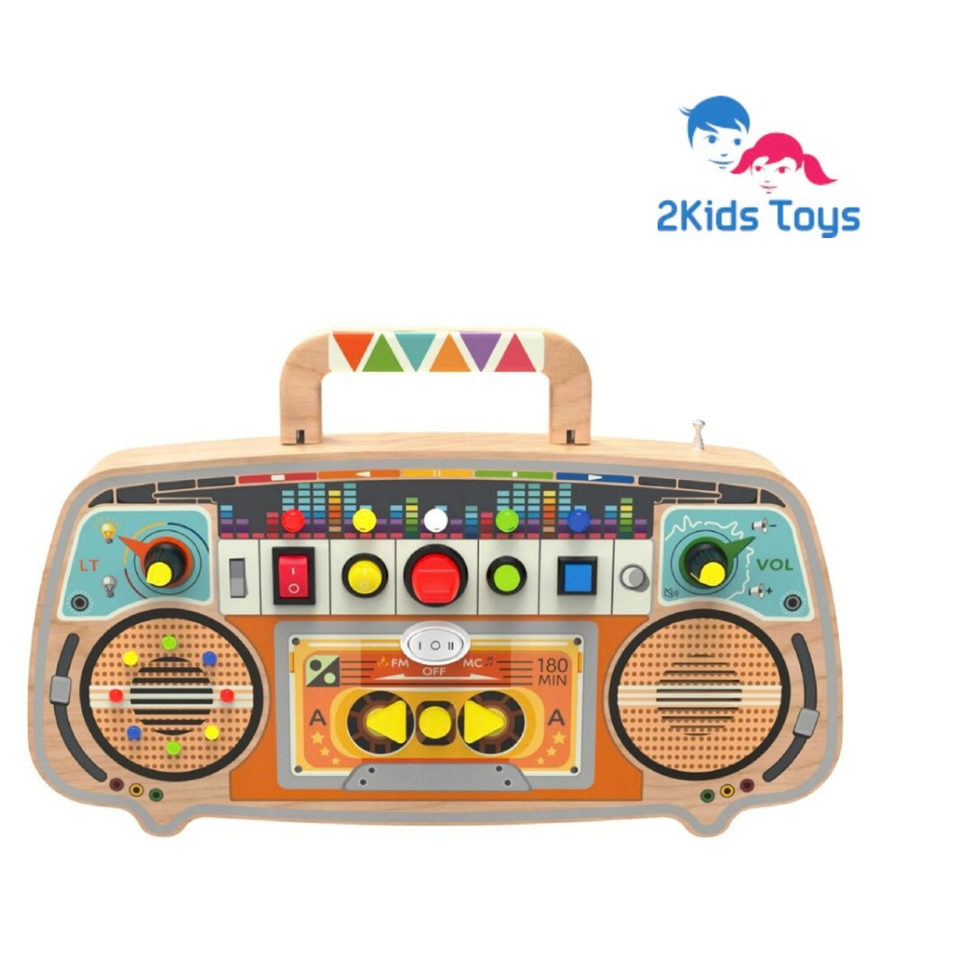 Дървена занимателна дъска FM радио 2Kids Toys