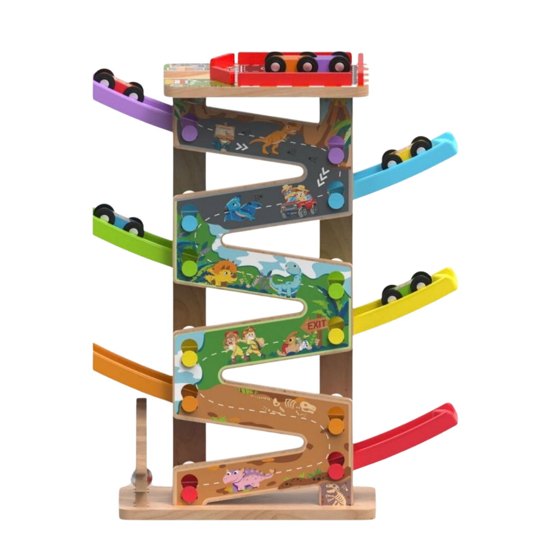 Дървена писта с рампи и колички 2Kids Toys – снимка 3