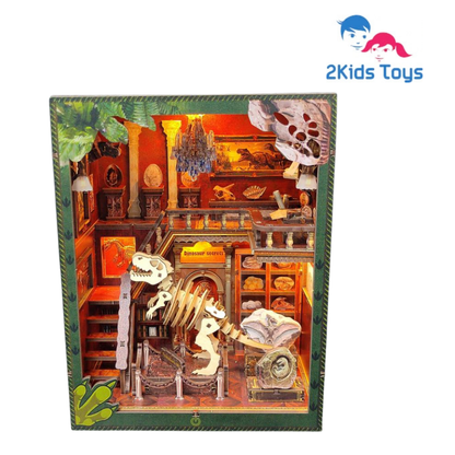Сглобяем book nook Музей на динозаврите с LED осветление 2Kids Toys