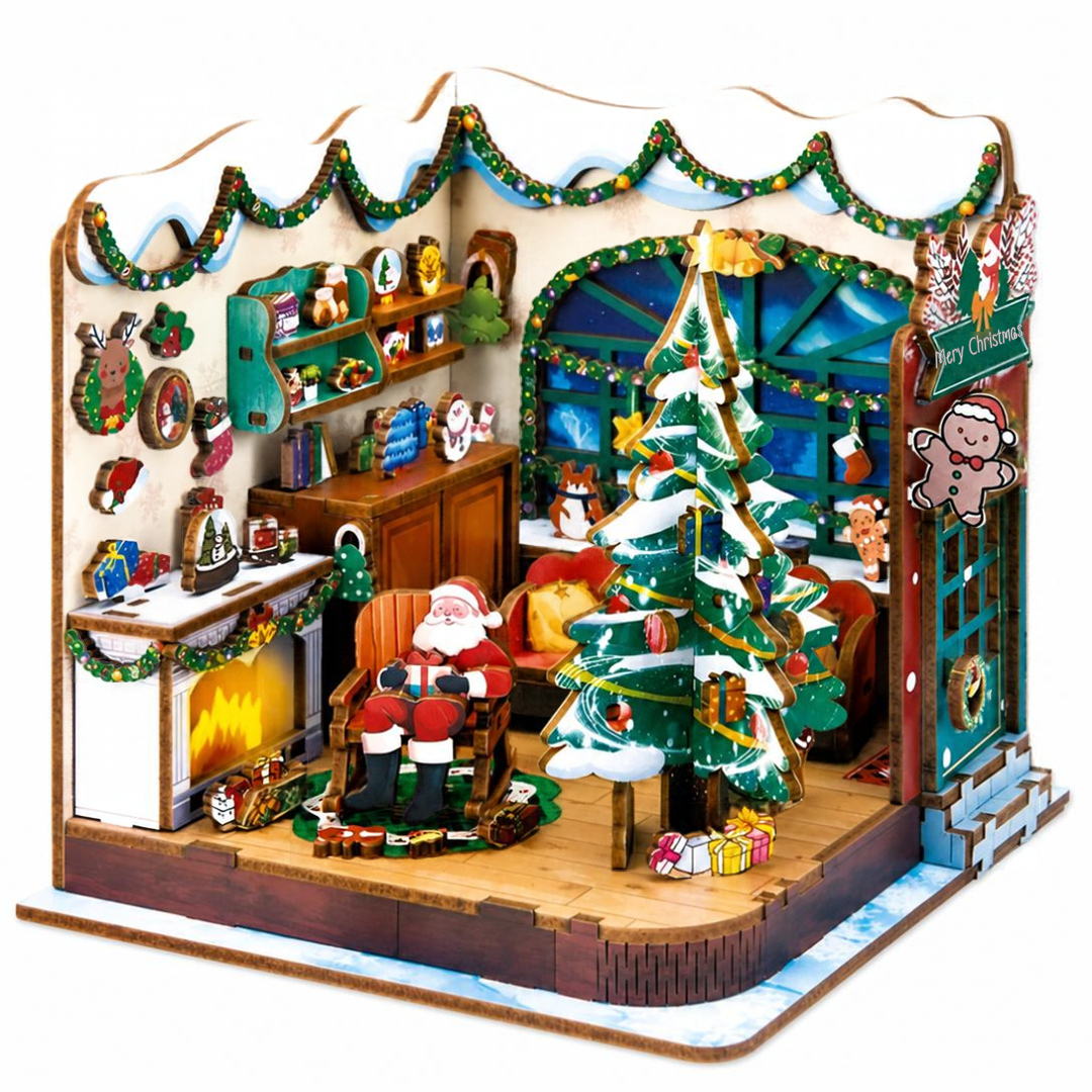 Дървена 3D миниатюра Работилницата на Дядо Коледа 2Kids Toys – снимка 2